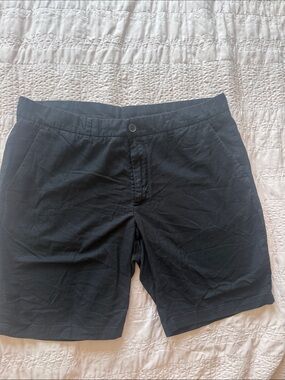 Reserved Black Flat Front Men's Shorts